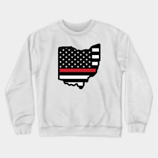 Thin Red Stripe  Ohio Flag Crewneck Sweatshirt